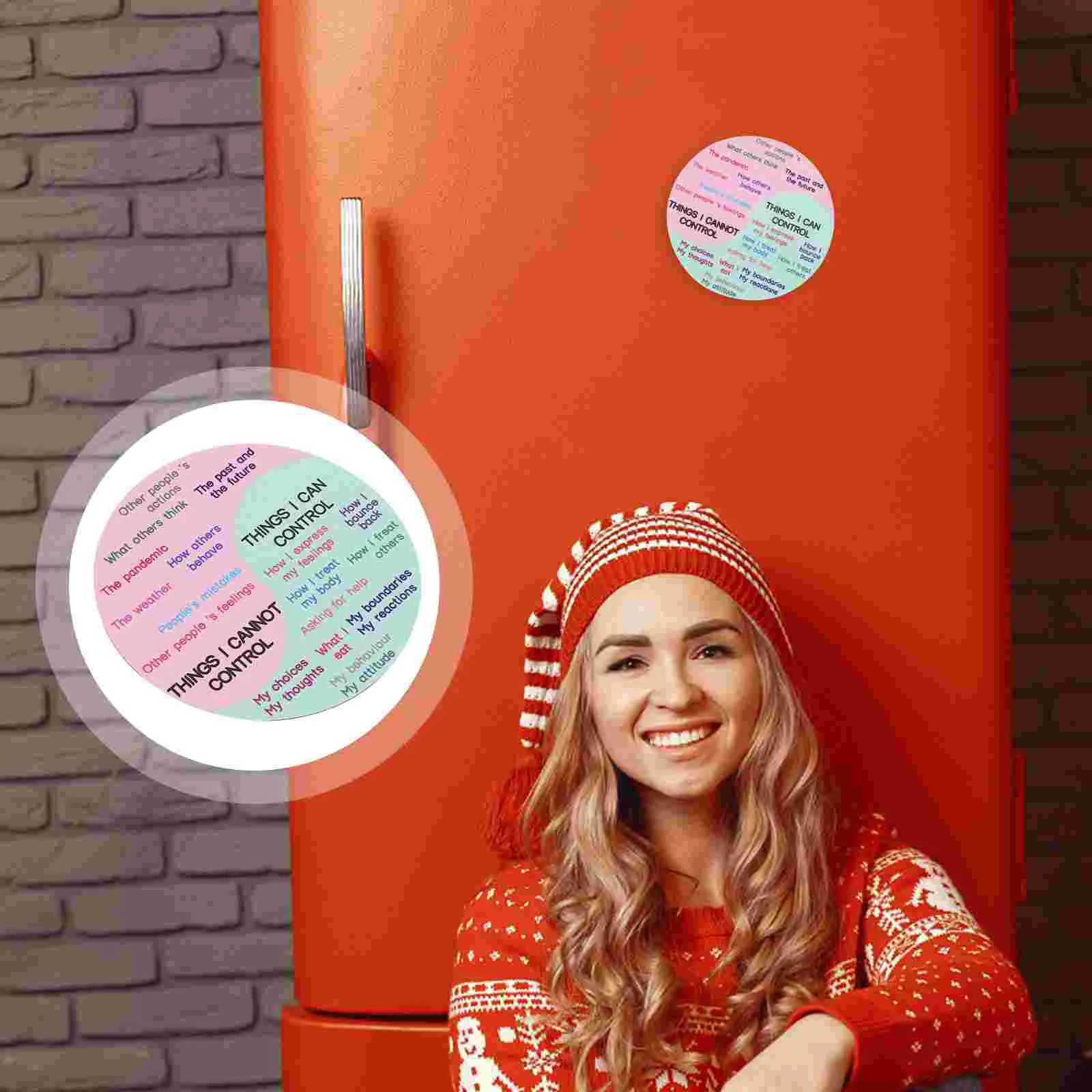 Магнитные эмоциональные наклейки Инь Ян рабочий ноутбук колесо резиновая