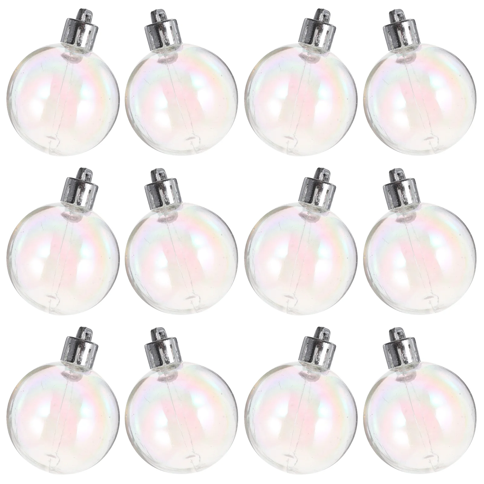 

Christmas Ornament Balls 12pcs DIY Fillable Christmas Tree Balls Clear Craft Ornament for Christmas Wedding Festival Party Xmas