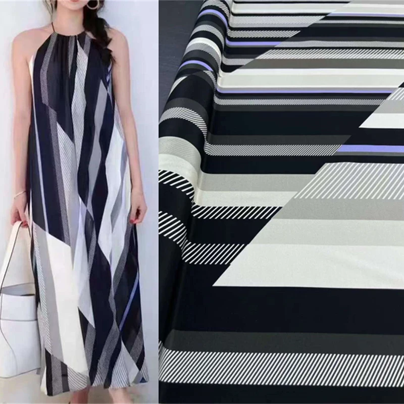 Новинка лета 24 двойной креп из 100% шелка тонкая прозрачная ткань для одежды