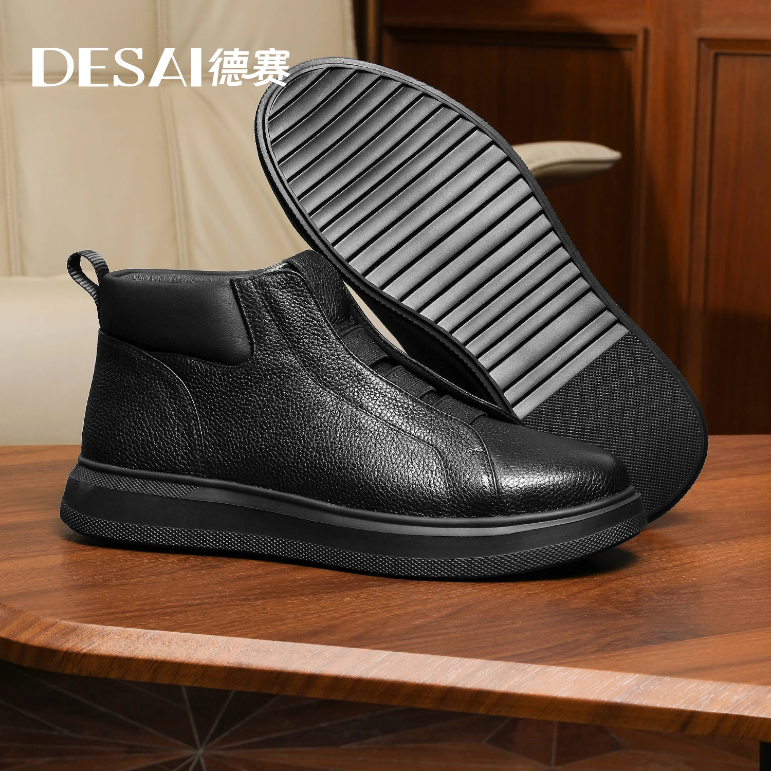 [Графиновая быстросохнущая обувь] Desai зимняя теплая мужская повседневная обувь