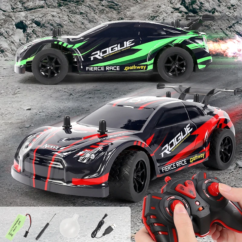 

20km/h High Speed Drift Toys 2.4 GHz RC Spray Car PVC Light Vehicle Off-Road Racing Remote Control Gift Toys For Children Gifts