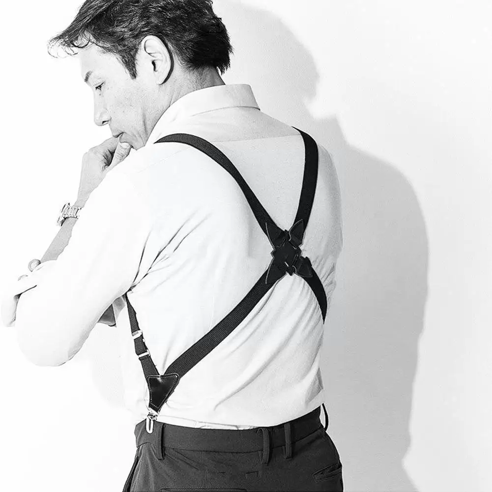 

Adjustable Men's Suspenders Braces X Shape Suspender Apparel Clip-on Elastic Belt Hot Suspensorio Straps Adult New Accessor T9s1
