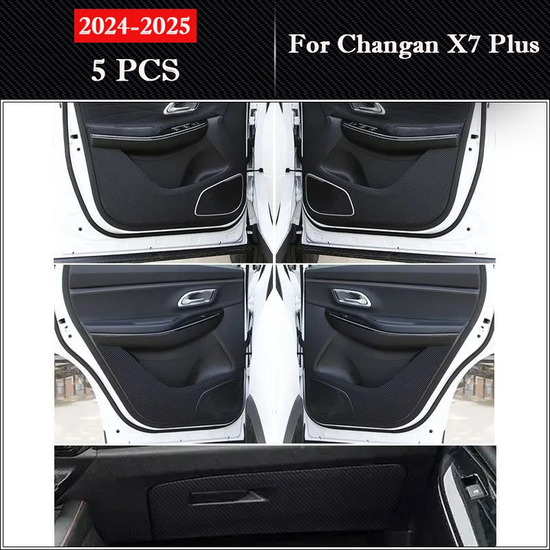 

Для Changan X7 Plus 2024 2025, противоударная накладка на дверь автомобиля, кожаная защита интерьера, защита от грязи, декоративные наклейки, аксессуары