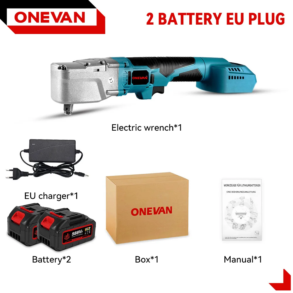 

ONEVAN Бесщёточный электрический ключ 1/2", 1000 Нм, для аккумулятора Makita 18 В