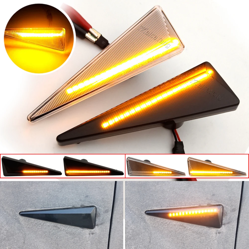 

2Pcs Car Dynamic LED Side Marker Light Turn Signal Canbus For Renault MK4 Vel Satis Wind Avantime Megane 2 Scenic 2 Espace 4
