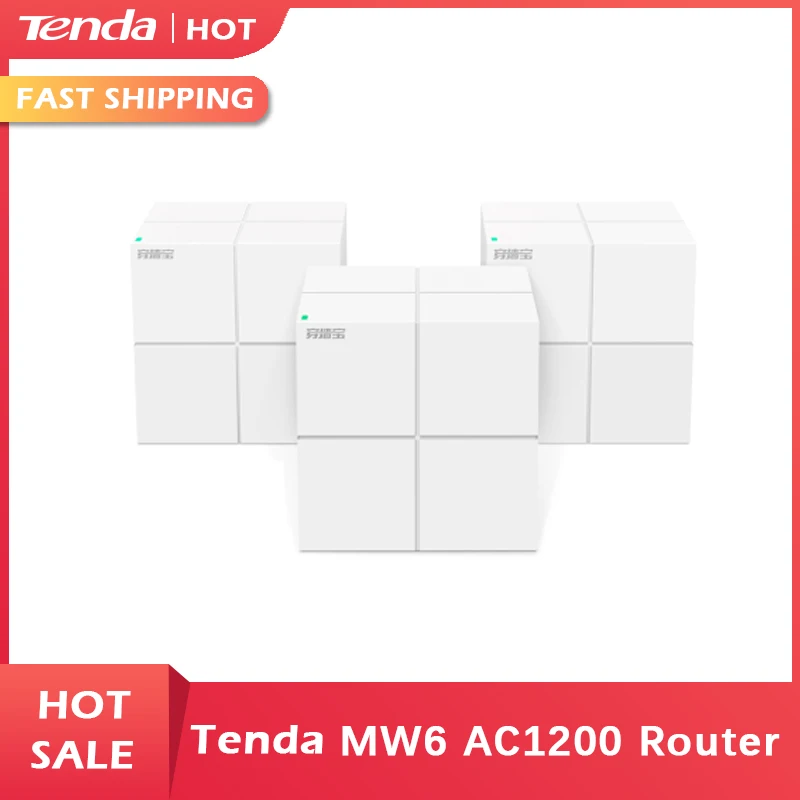 Tenda Nova MW6 WiFi Gigabit Router Whole Home Mesh WiFi System with 11AC 2.4G/5.0GHz Wireless WI-FI Repeater, APP Remote Manage 1
