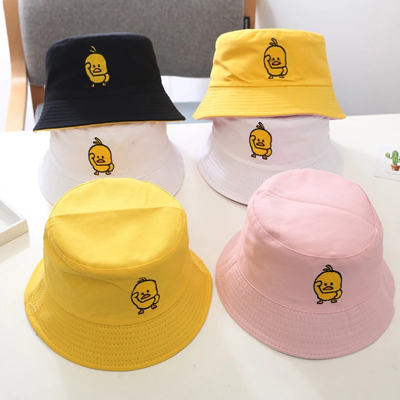 

Summer Sun Hat Reversible Duck Bucket Hat for Men Women Simple Bob sad Boys Panama Fold Girls Beach Travel Outdoor Fisherman Hat