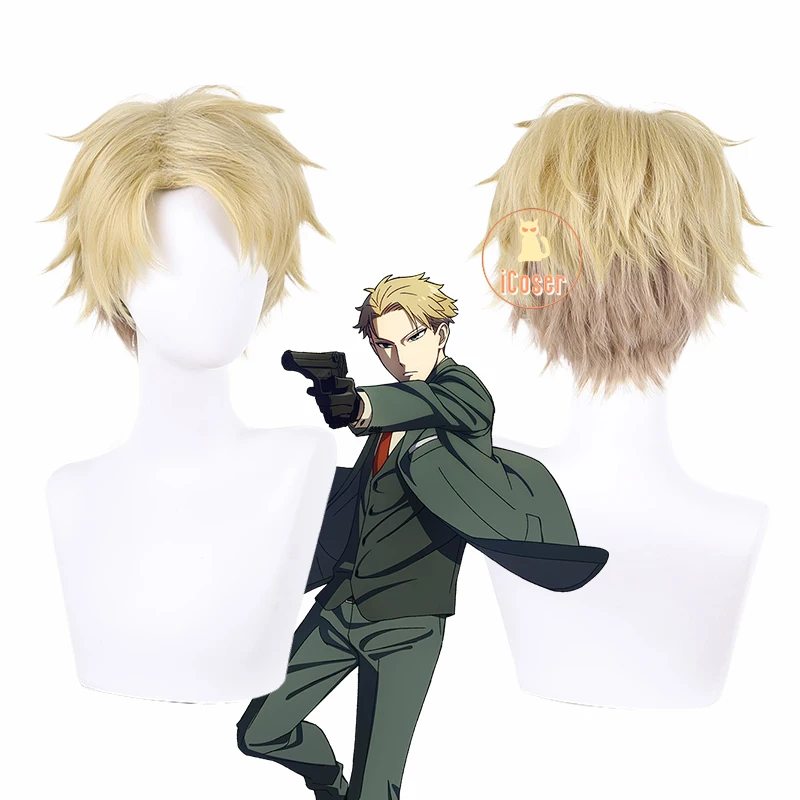

Spy x Family Twilight Loid Forger Cosplay Wig Short Blond Wig Roido Foja Loi Heat-resistant Fiber Hair+Wig Cap Party Adult Wig
