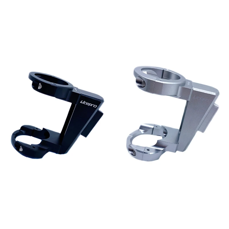 2X Litepro Front Carrier Conversion Seat For Brompton Folding Bike Bag Bracket Luggage Mounting Aluminum Alloy A & B