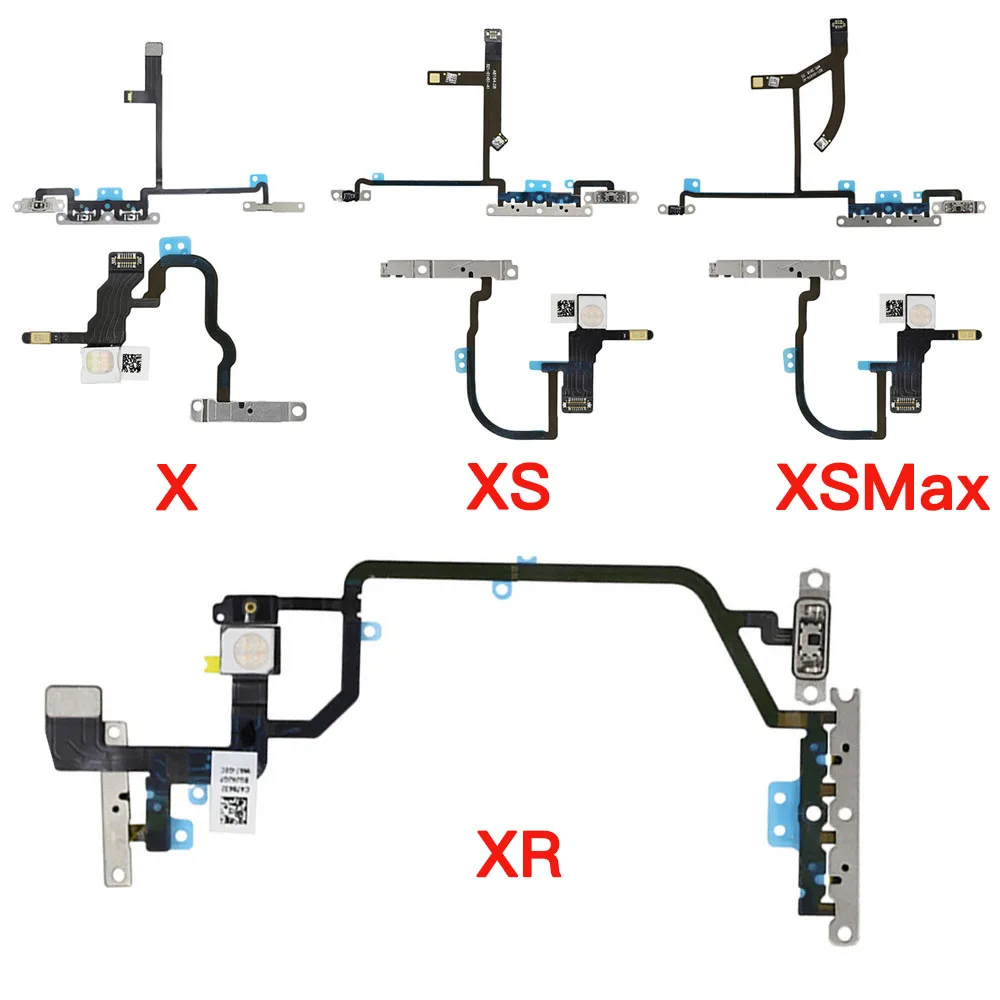 

Power Volume Buttons & Sound Mute Switch Flex Cable For iPhone X XR XS Max Assembly Repair Replacement