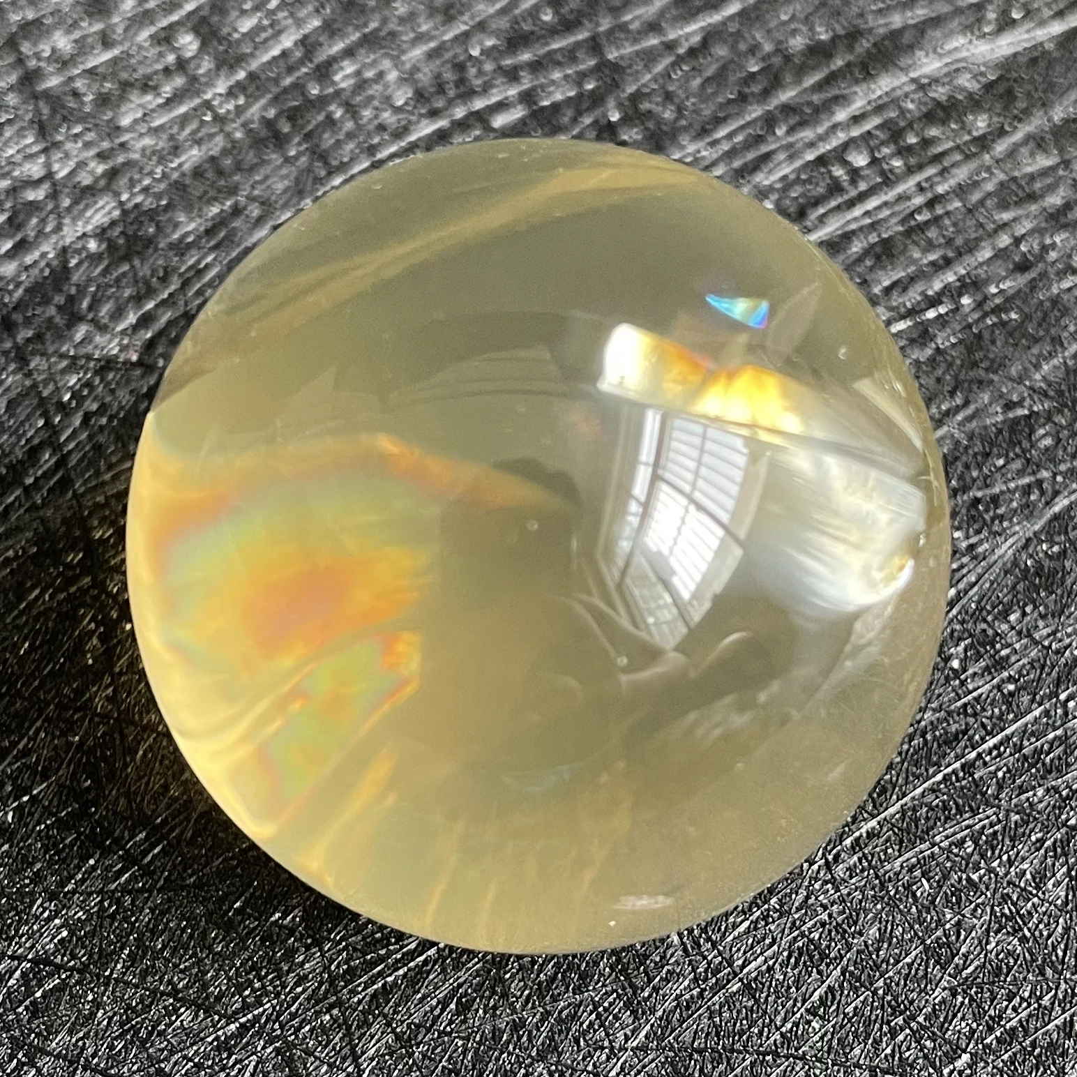 124 г натуральный камень цитрин хрустальный шар искусственная Сфера полированный