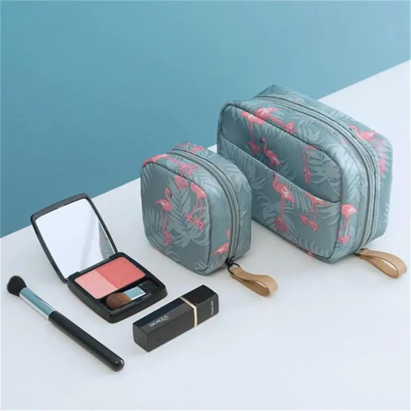 

Portable Lipstick Makeup Bag Flamingo Jewelry Toiletry Holder Case Women Cosmetics Pouch Water-proof Travel Organizer Bag