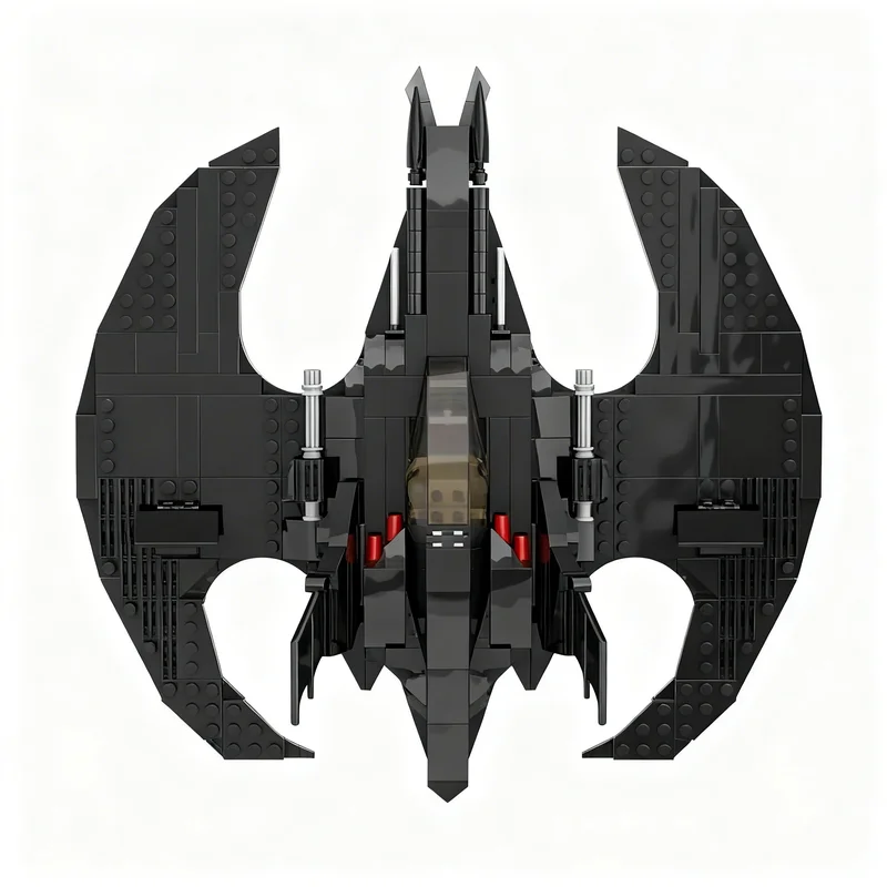 Фото 478 деталей MOC «Летучая мышь» (версия Тима Бертона), модель супергероя DC, строительные блоки, конструктор, рождественский подарок, декоративный кирпичик. №4