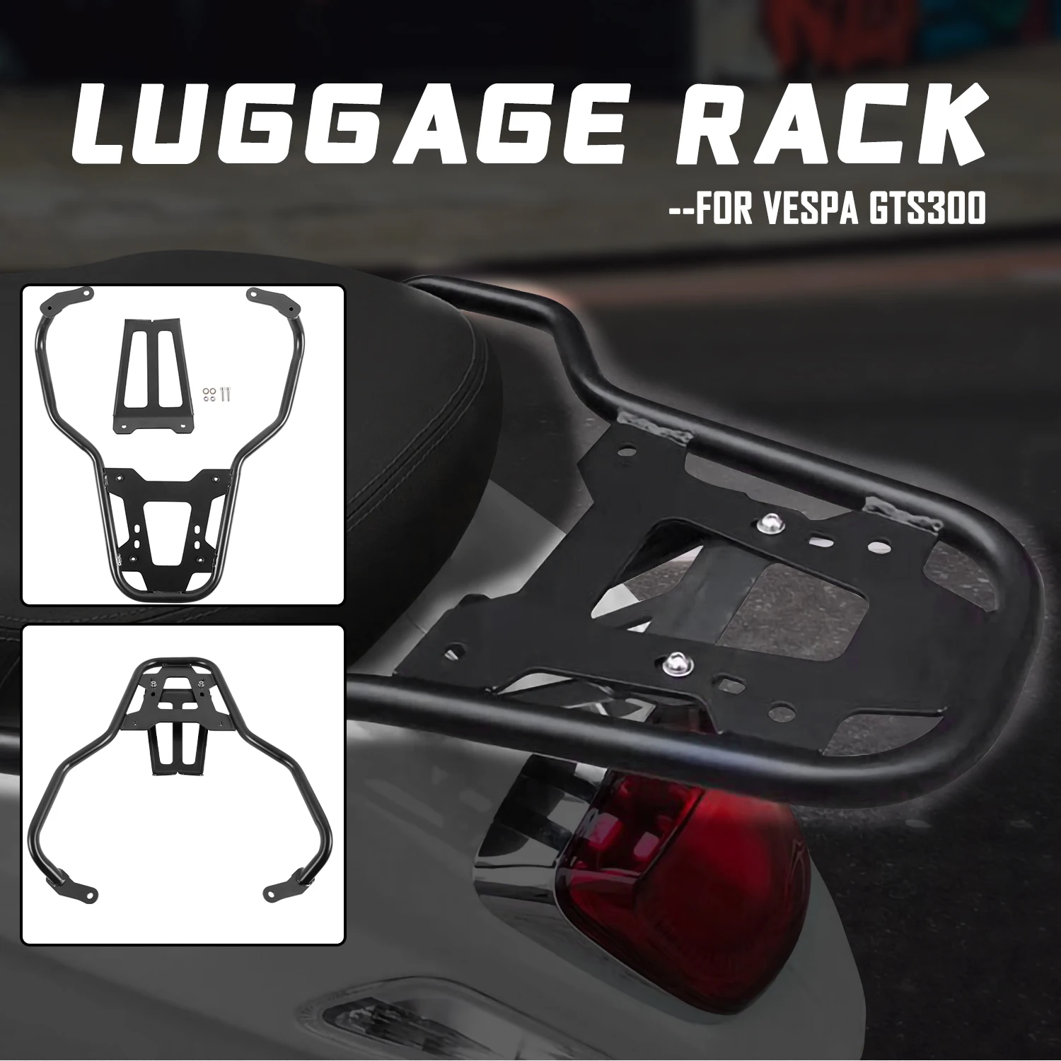 Rear Seat Luggage Carrier Rack Support Holder Saddlebag Cargo Shelf Bracket Kits For Piaggio VESPA GTS 300 GTS300 GTS-300