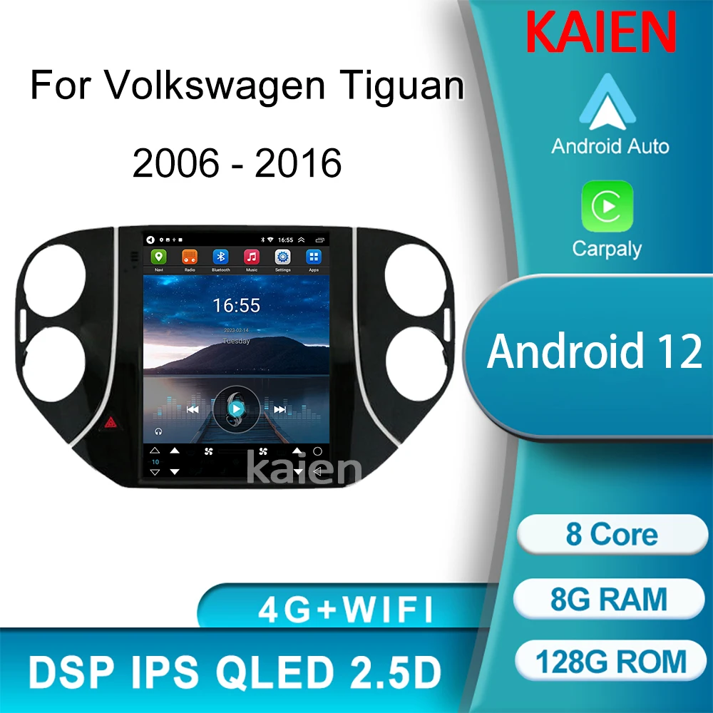 

KAIEN For VW Volkswagen Tiguan 2006-2016 Android Auto Navigation GPS Car Radio DVD Multimedia Video Player Stereo Carplay 4G DSP
