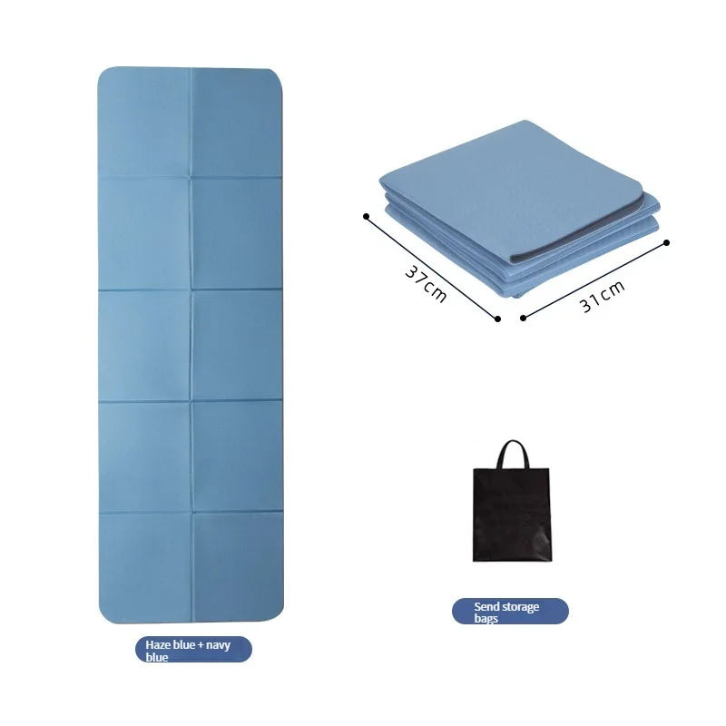 

Non-slip TPE folding Yoga mat, chunky two-color, high-quality exercise, suitable for home fitness unscented 183 * 61cm