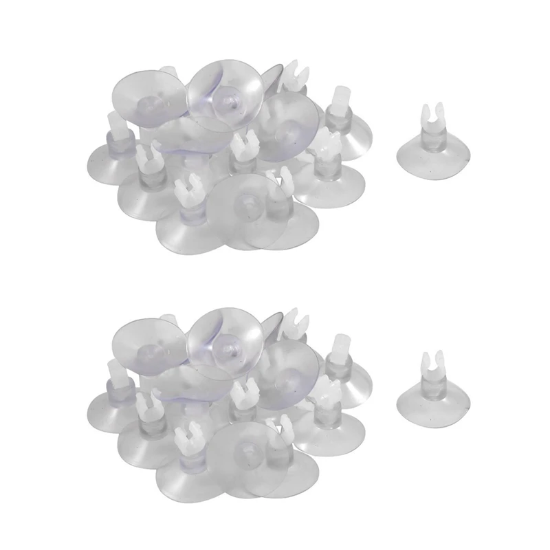 

40Pcs Aquarium Clear Suction Cup Airline Tube Holders Clips Clamps