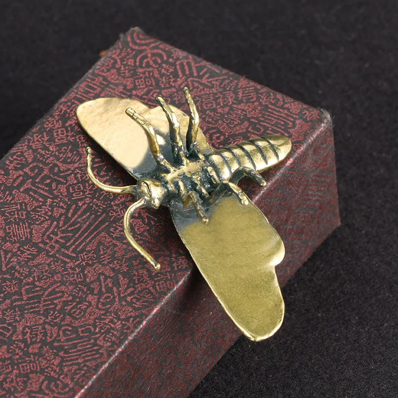 Цельная латунная стрекоза креативная металлическая статуя бабочка украшение