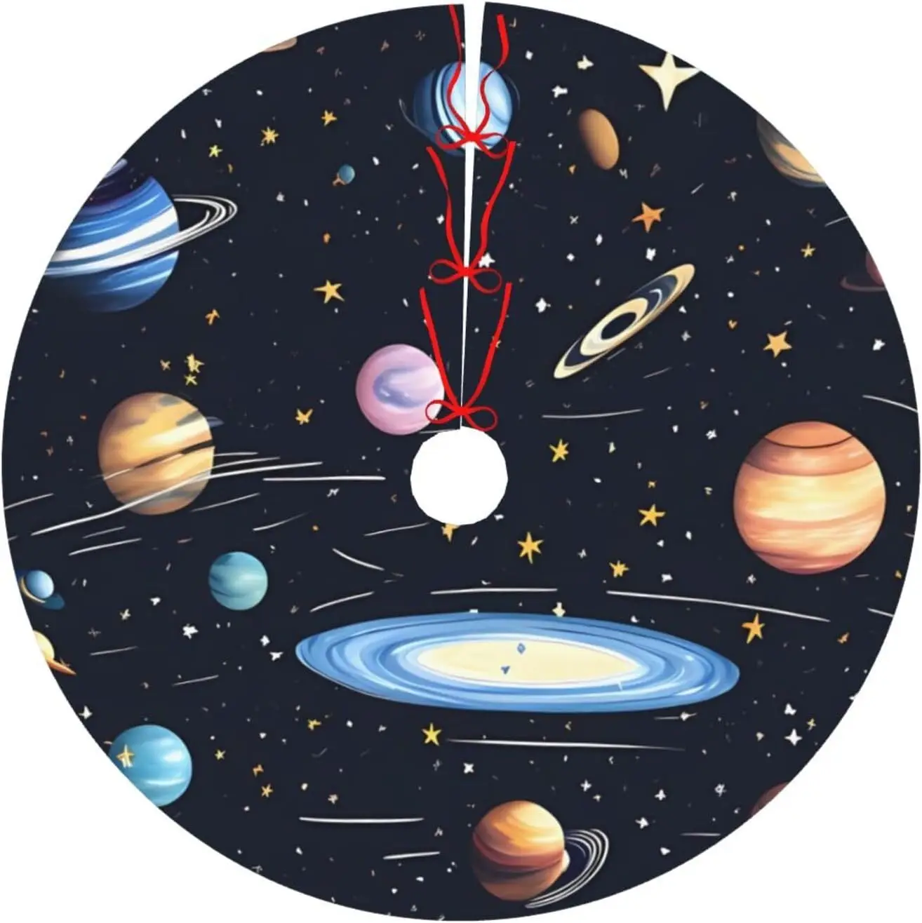 Юбка на рождественскую елку с принтом семьи солнечных батарей искусственное