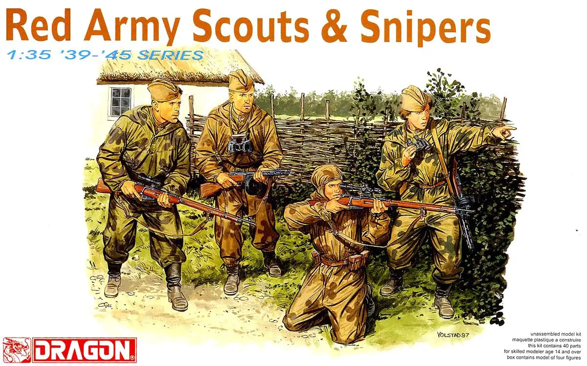 

Dragon 6068 /35 Scale WW.II Soviet Army Scout & Sniper (Female Soldier 2 Figures, Male Soldier 2 Figures)