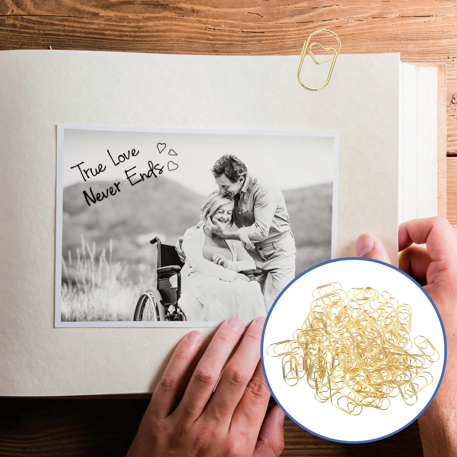 100 шт. декоративные зажимы для бумаги