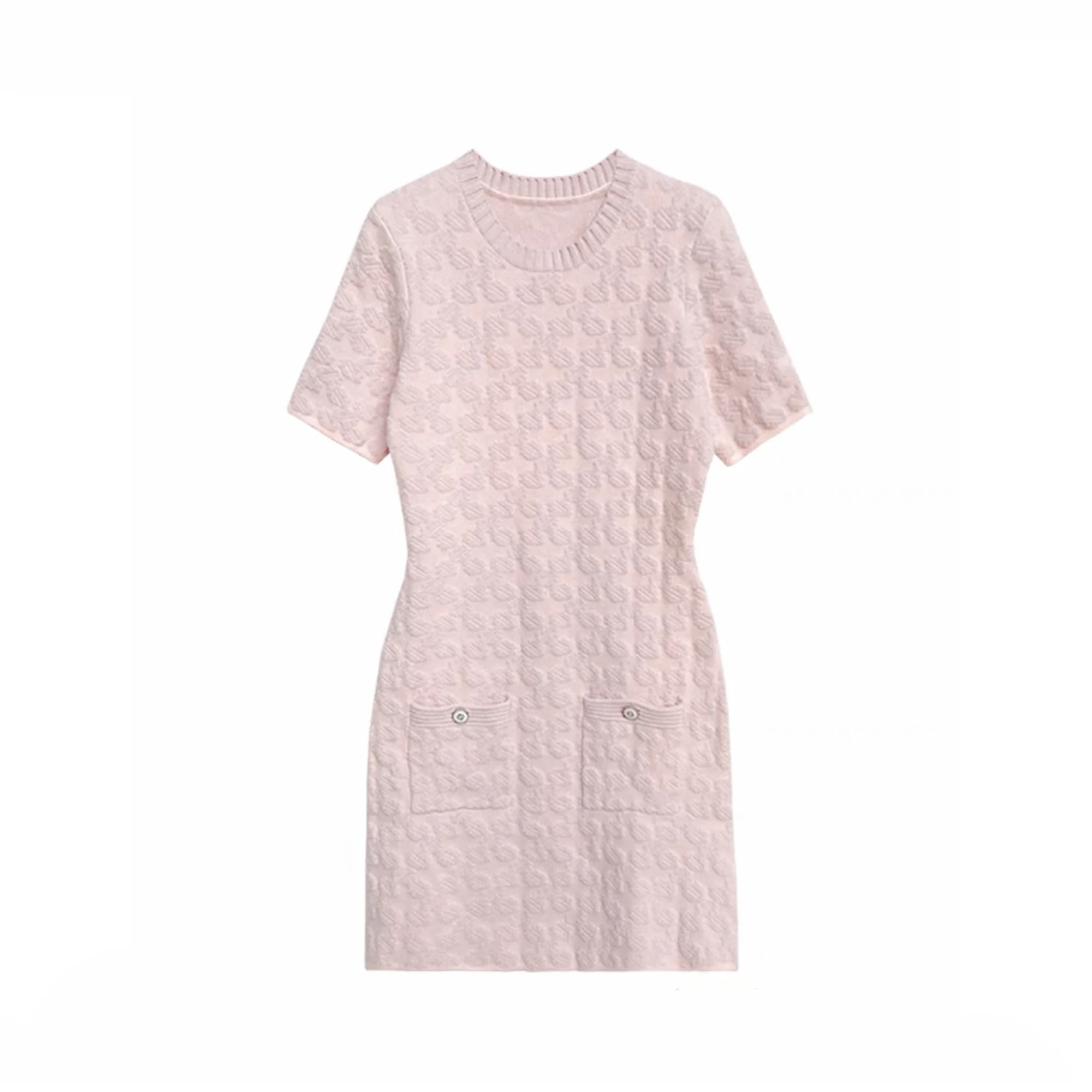 

Летнее трикотажное платье с коротким рукавом # nigo56977