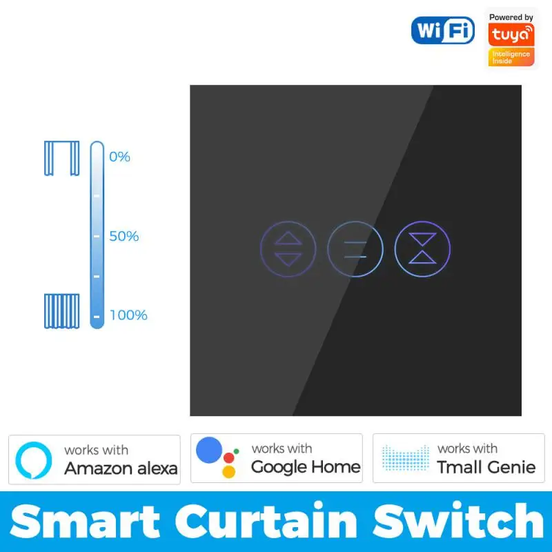 

WiFi Smart Curtain Blind Switch For Electric Motorized Curtain Roller Shutter APP Voice Timing Switch Works With Alexa Google