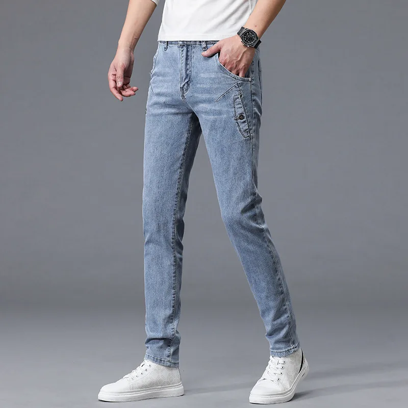Mens Brand Jeans Slim Fit Stretch Blue 