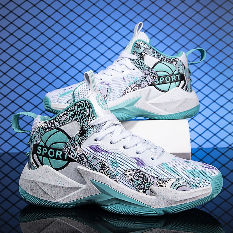 Cheap Basketball Shoes Men Kids Athletic Basketball Sneakers Breathable Non-Slip Training Sneakers Men Boys Basket Sports Shoes