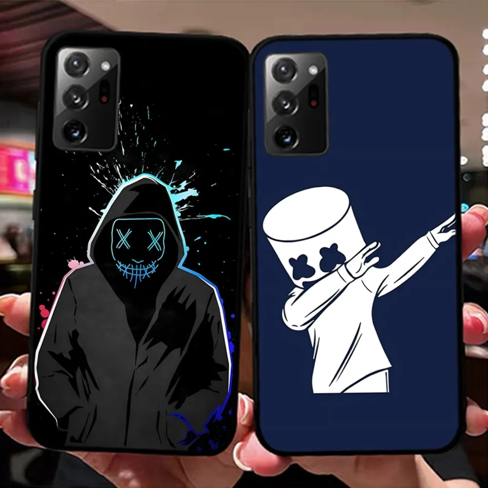 M-Marsh-mallow Dj Faces Phone Case For Samsung Note 8 9 10 20 pro plus lite M 11 30 21 31 51 A 22 42 02 03