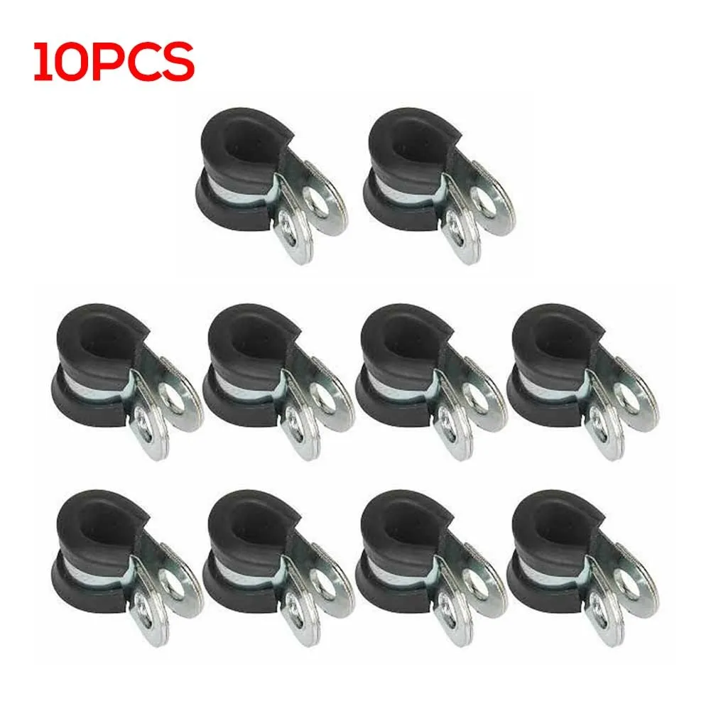 

100% Brand New Durable Metal P Clips Pipe Fixing Replacement Useful 10PCS 8mm High Quality Lined Camper Hydraulic