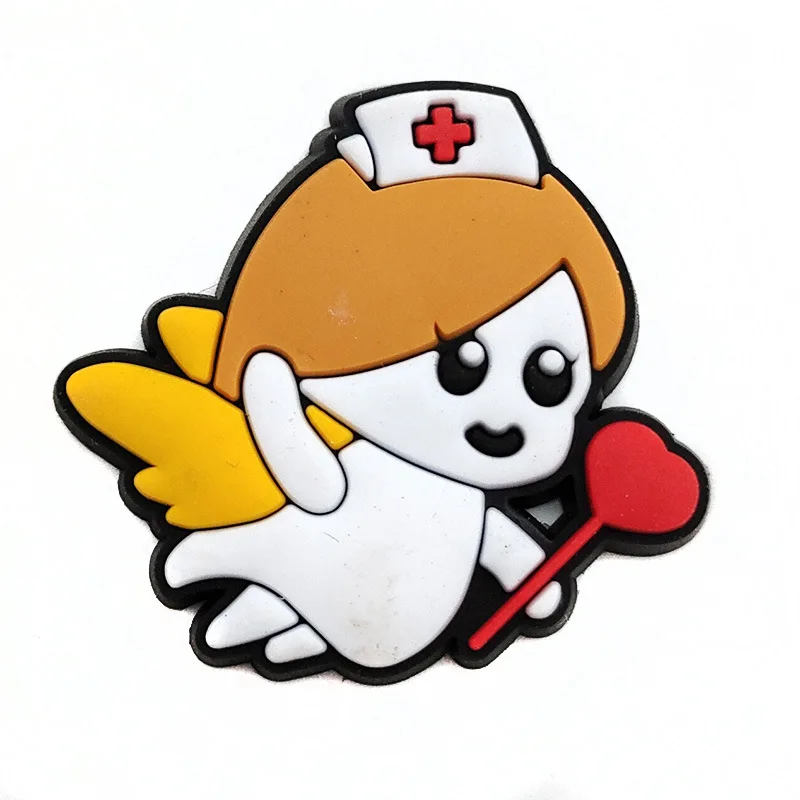 Hot Sale 1pcs Doctor Nurse Stethoscope Shoe Charms Accessories Fits for Croc Decorations Kids Adult Birthday Party Gifts