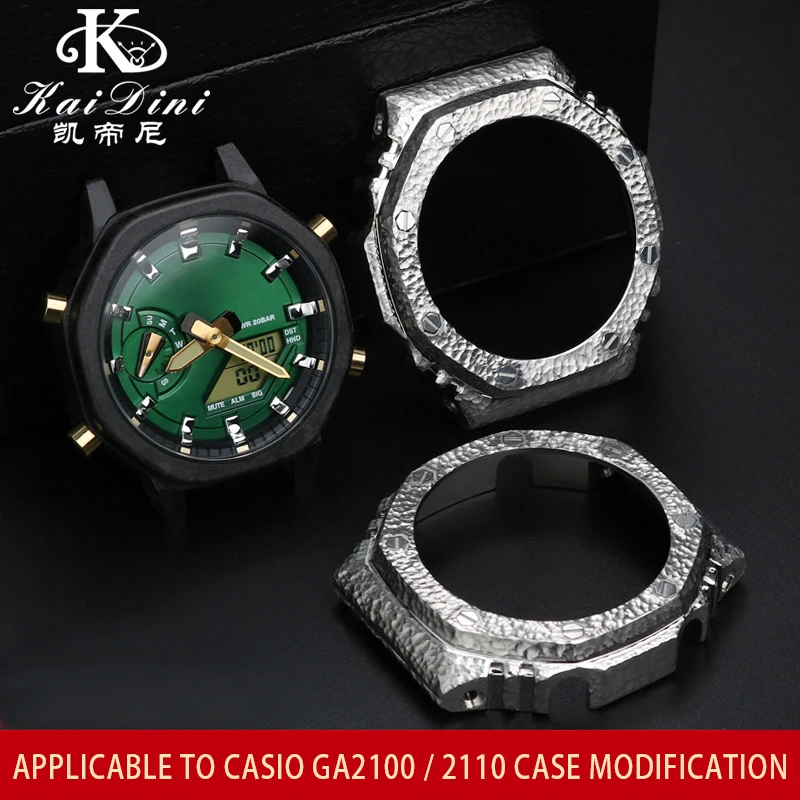 

316 fine steel case substitute For C-asio ga-2100 2110 case farm oak modified accessories G-Shock men's watch accessories silver