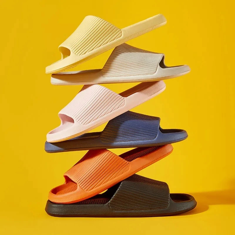  Шлепанцы Xiaomi женские домашние на толстой платформе, сланцы из ЭВА, мягкая подошва, Нескользящие, Летние Тапочки для ванной комнаты 