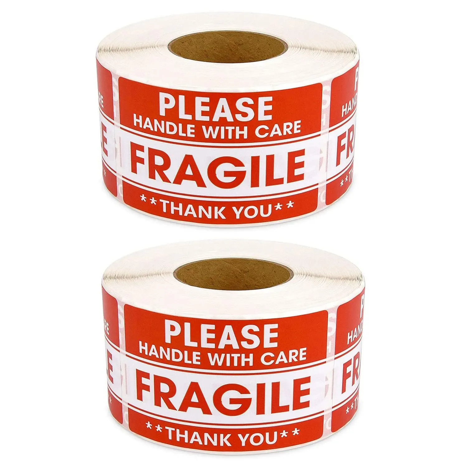 1000 Pcs Fragile Sticker with Care Label Self Adhesive Red Warning Label Sticker for Shipping Packaging (2X3inch)