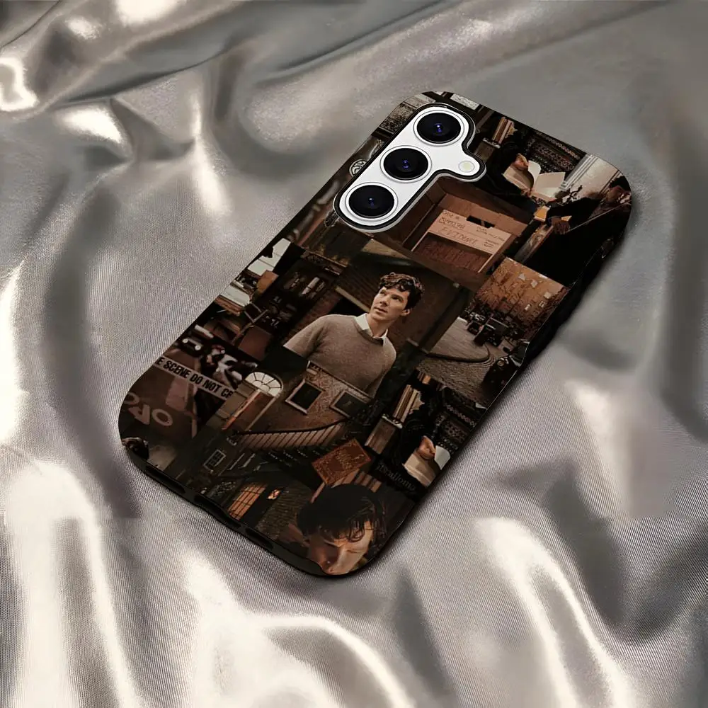 Фото Чехол для телефона Movie S-Sherlocks для Samsung S25 Ultra S21 S22 S23 FE S24 Plus A56 A36 A16, глянцевый чехол 2 в 1 №4