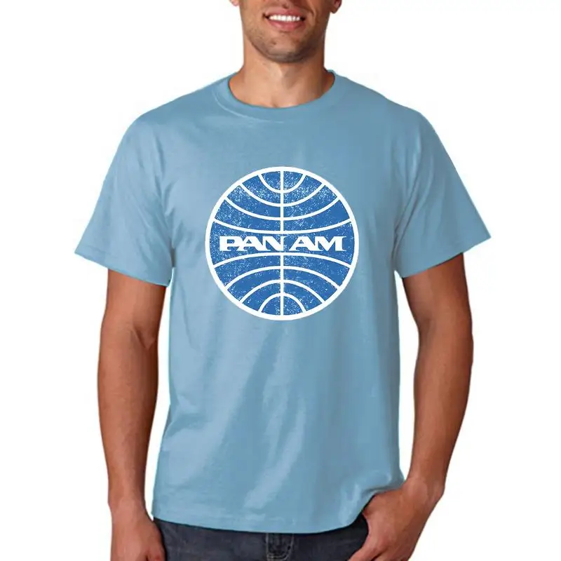 

Men tshirt Pan Am Airlines Airways 70s 80s Vintage Distressed Logo Unisex T Shirt women T-Shirt tees top