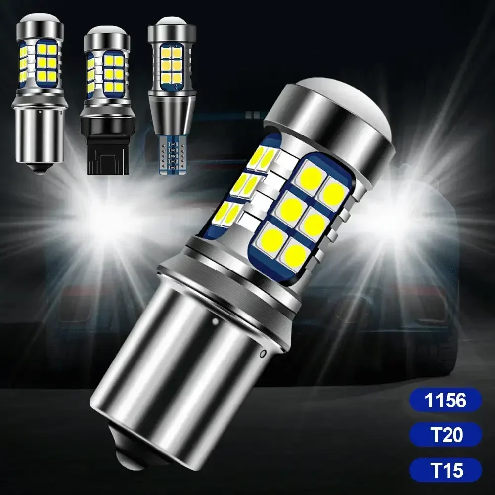 1156 Автомобильная задняя фара 1157 py21w фотовспышка 3030 27SMD T15 T20 7443 7440