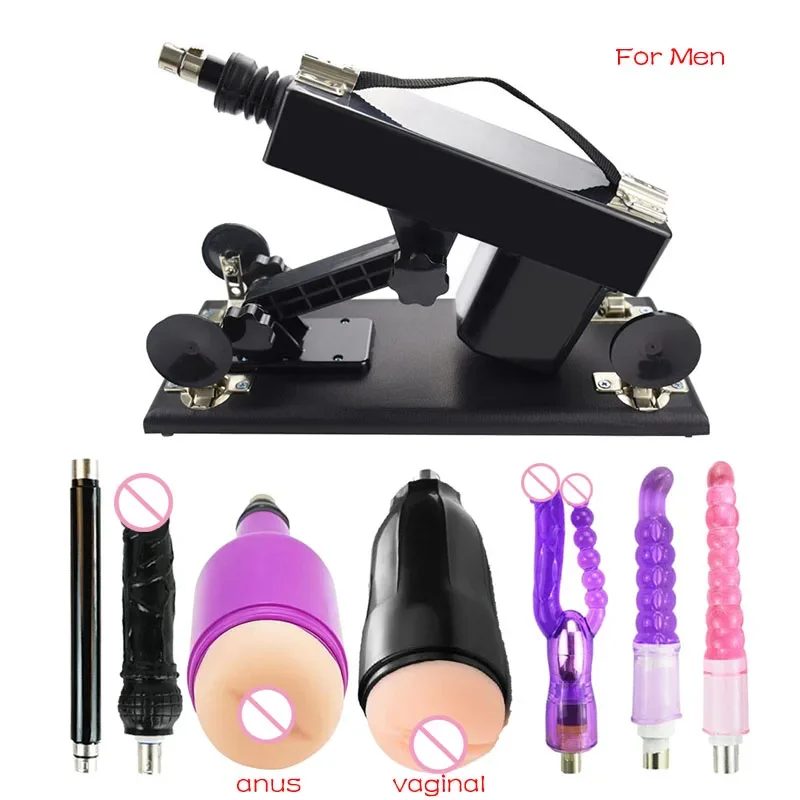 Секс-машина 3XLR с различными насадками машина любви регулируемой скоростью и