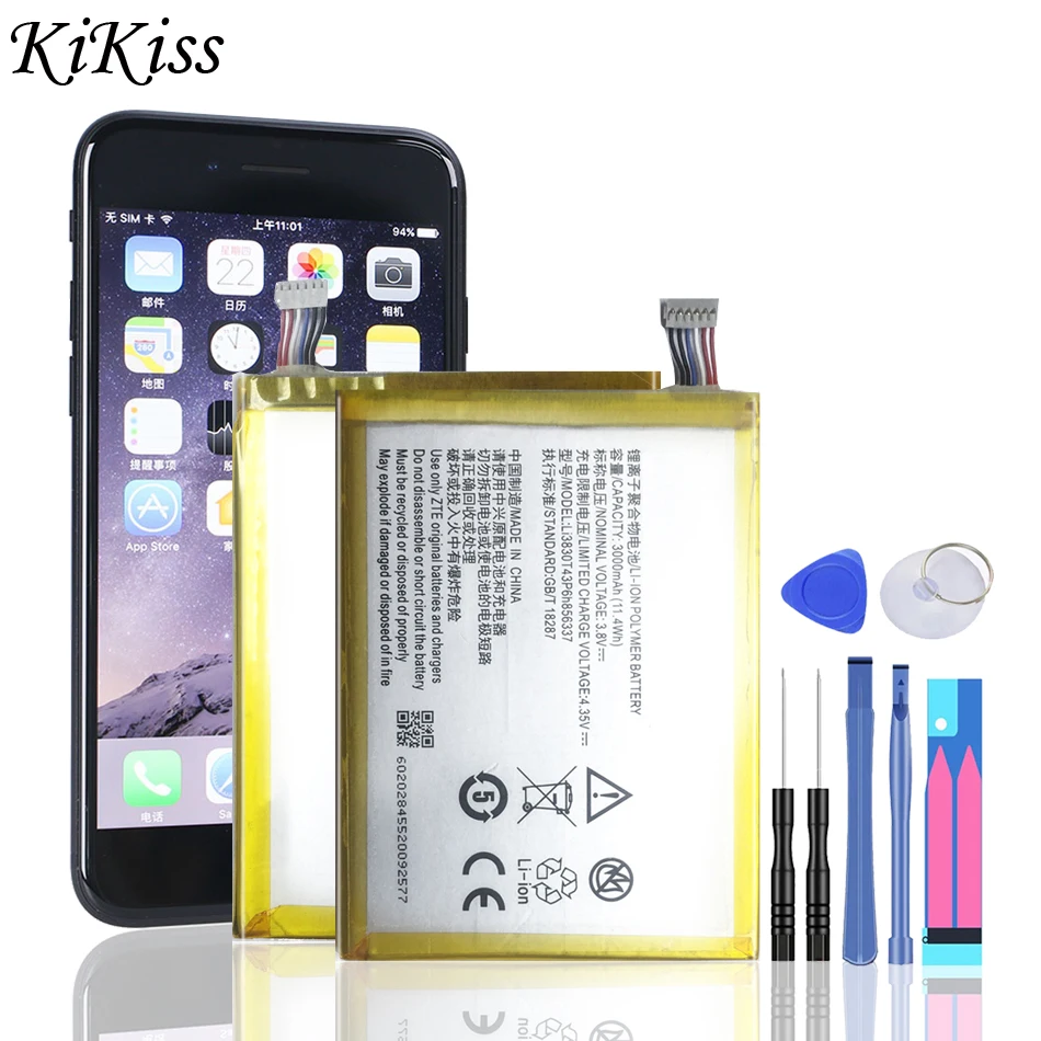 Литий-ионный полимерный аккумулятор Li3830T43P6h856337 для ZTE Blade X9 G719C N939St Qingyang 3 S6 Lux Q7/-C V5