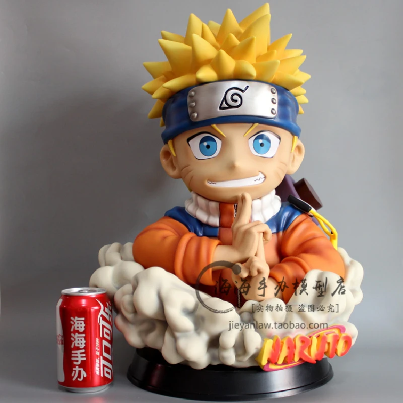 

Naruto Anime Gk Childhood 1:1 Uzumaki Large Oversized Figures Pvc Action Figure Decoration Bust Statue Model Toys For Kids 50cm