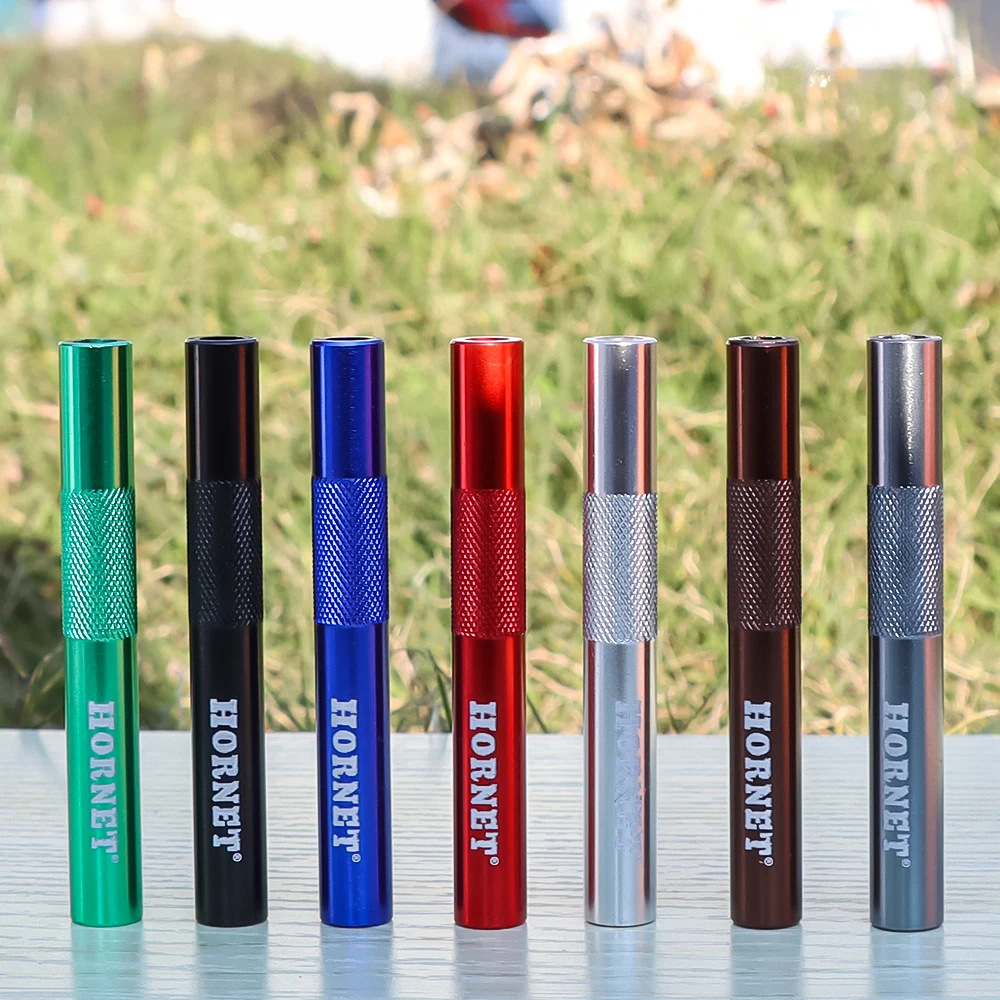 

HORNET Sniffer 70mm Aluminum Metal Sunff Snorter Hose Tube Pen Style Snuff Snorter Dispenser Smoke Pipe Accessories