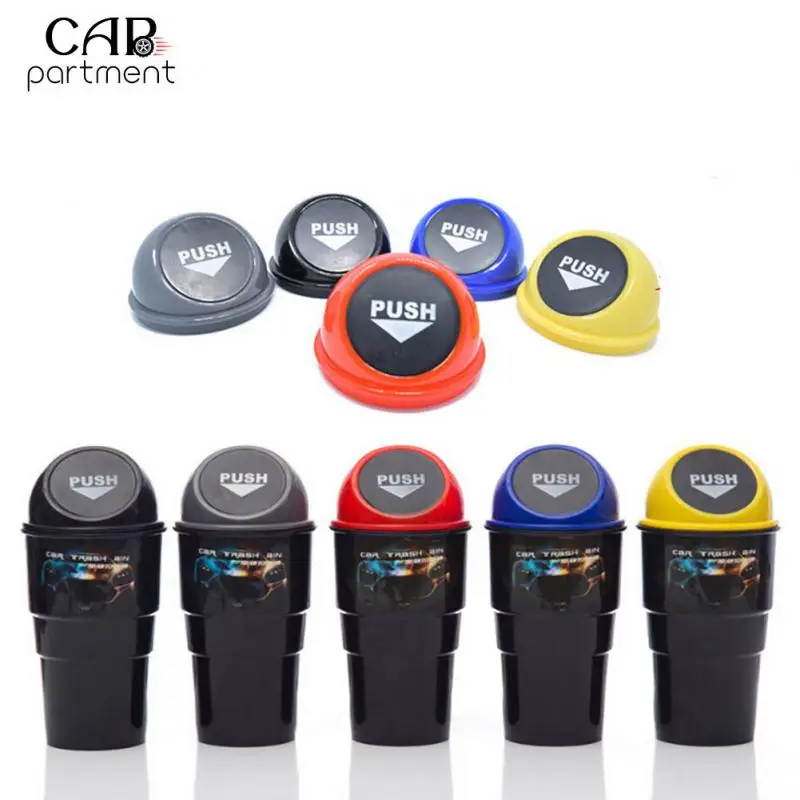 

Car Trash Bin Mini Portable Vehicle Garbage Dust Case Large Capacity Interior Decoration Supplies Vehicle Garbage Can Universal