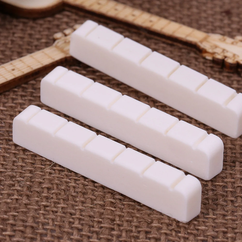 

6 String Classical Buffalo Bone Guitar Bridge Saddle And Nut Replacement Parts 80mm 52mm For Acoustic Classical Guitar Parts