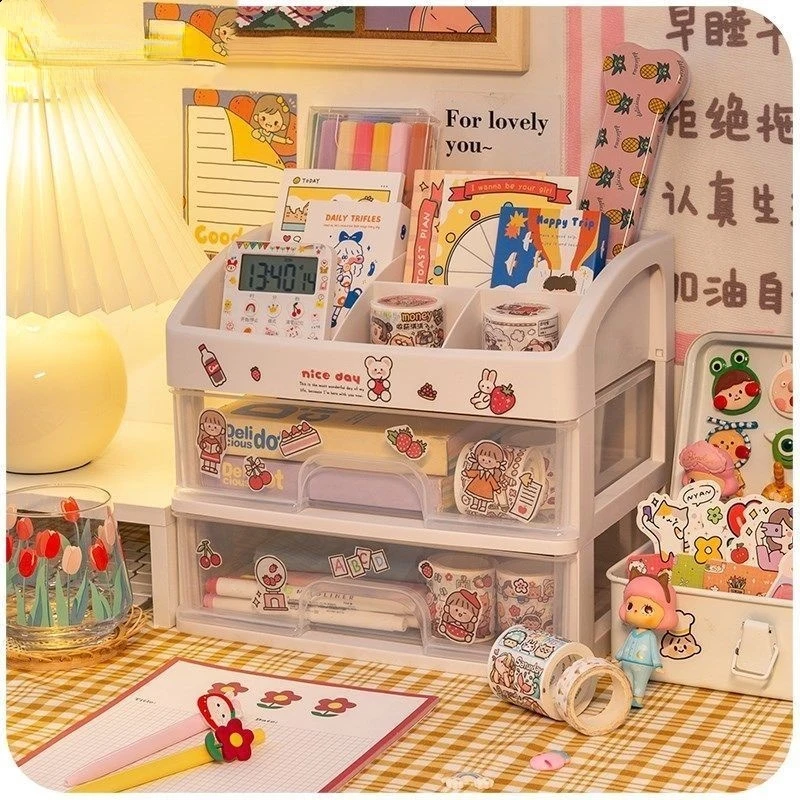 

Makeup Box Sundries Jewelry Nail Polish Storage Box Makeup Brush Holder Lipstick Box Multi-layer Drawer Desktop Storage Box