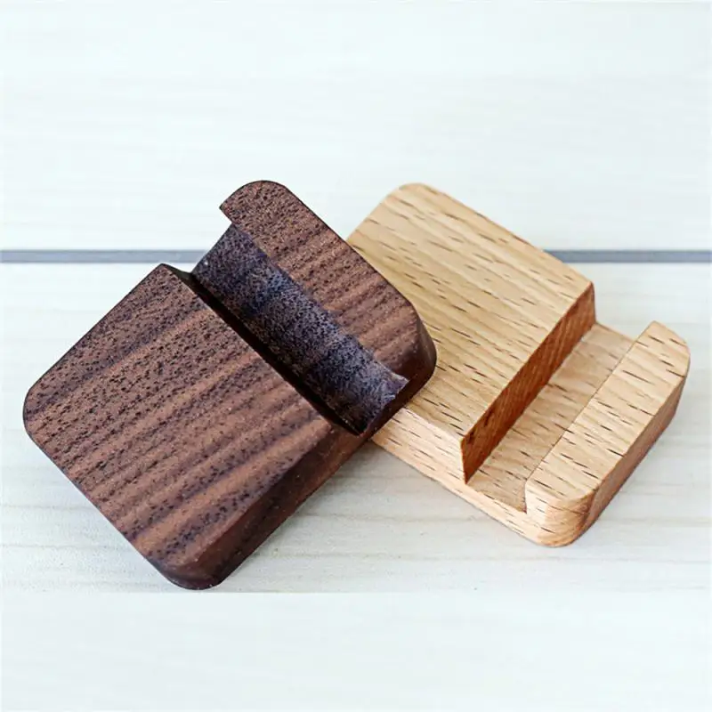 

Bracket Solid Wood Phone Stand Walnut Cell Phone Phone Support Wooden Beech Tablet Stand Universal Bracket That New 2023 1pc
