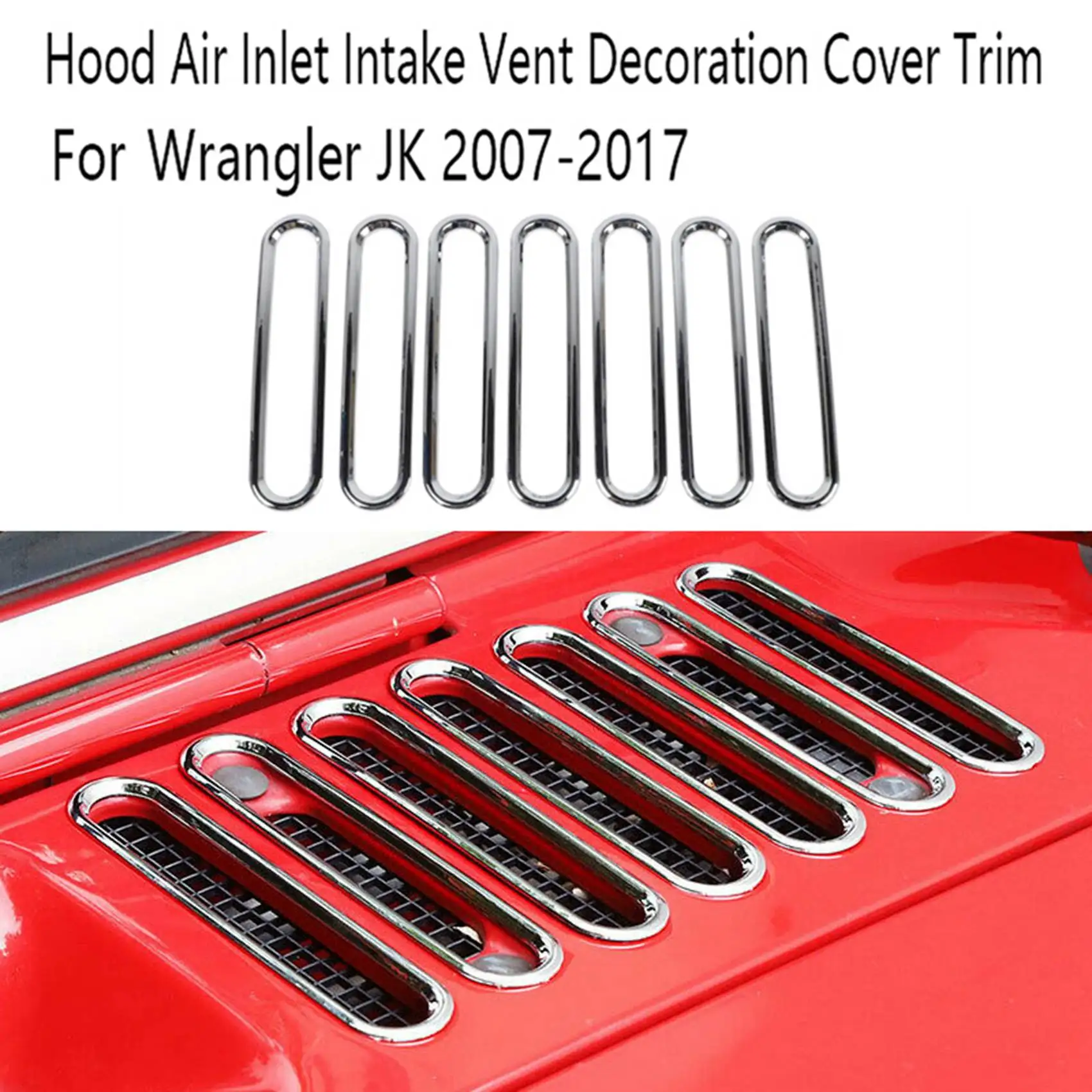 7 шт. серебряный капот воздухозаборник впускное отверстие декоративная крышка