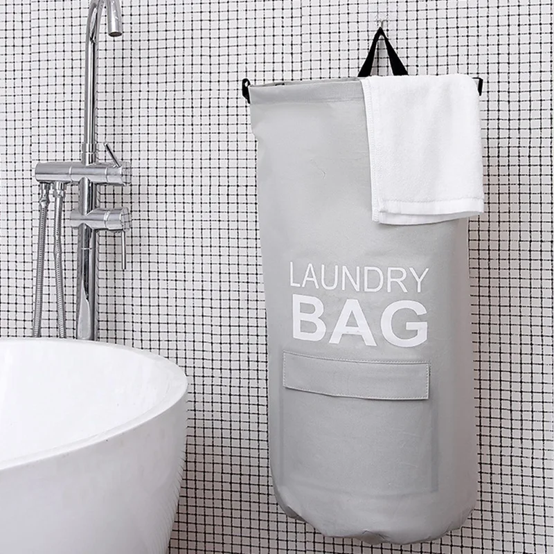 

Сумка для стирки 70 л, корзина для белья, рюкзак с регулируемыми наплечными ремнями и карманной корзиной для одежды