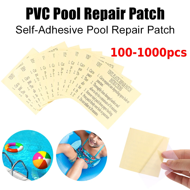 

1000pcs Waterproof Pool Repair Patch Self-Adhesive Inflatable Product Repairing Stickers Tape Patch Sport Accessory Repair Patch