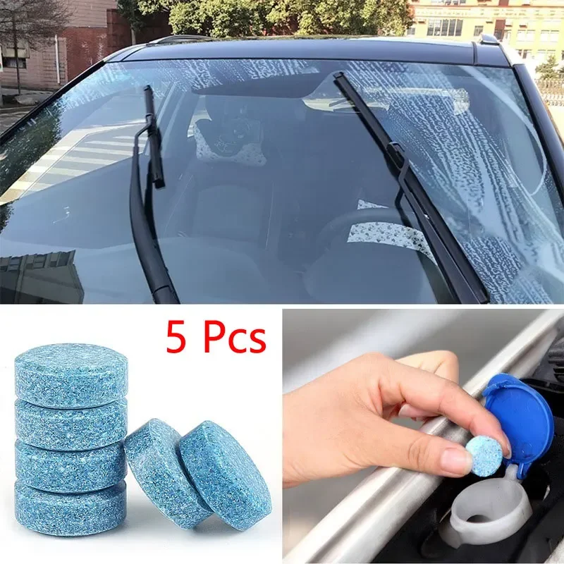 

5Pcs Solid Cleaner Wash Cleaning Auto Car Truck Windscreen Wiper Effervescent Tablets Glass Toilet Cleaning Car Accessories
